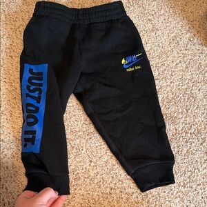 Nike Kids Black and Blue Joggers